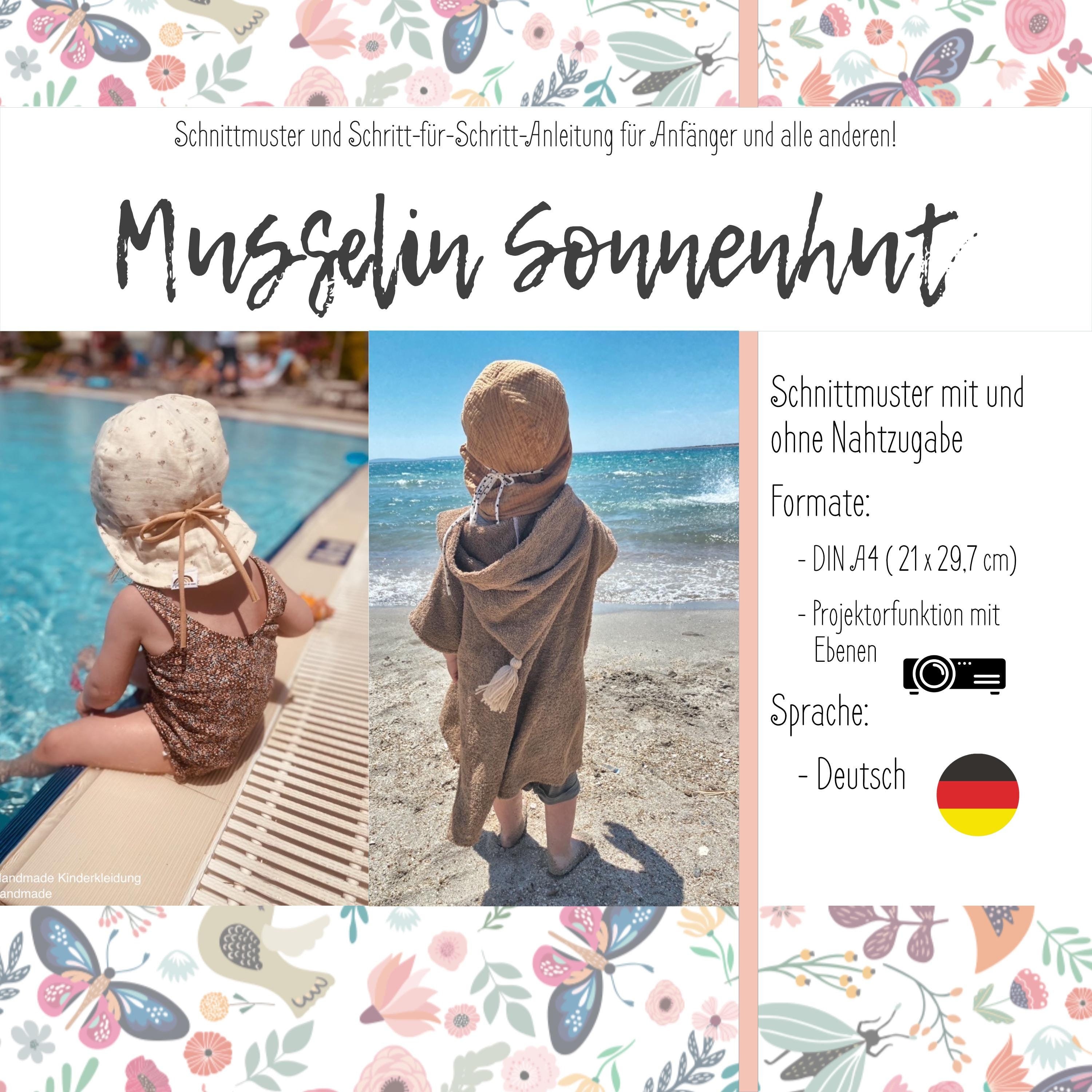 MUSLIN HAT I Sewing pattern and instructions I Digital product I Light and airy! The perfect companion for warm days.