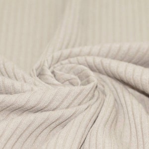 Uni Rib Jersey Wide - Light Beige