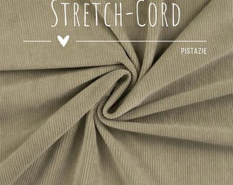 Stretch Corduroy Pistachio – soft, stretchy corduroy fabric for clothing | Trousers, skirts, dresses & baby clothes | Standard 100 by OEKO-TEX®