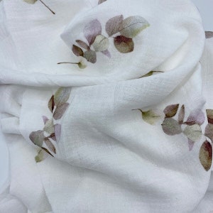 MUSLIN scattered flowers - Standard 100 by OEKO-TEX® - Double Gauze in 100% cotton