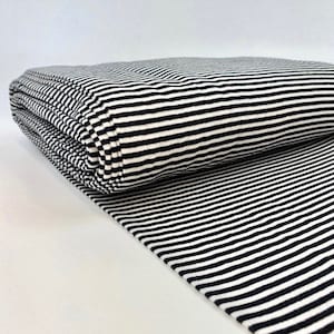 Premium cuffs made of cotton and elastane stripes black - STANDARD 100 by OEKO-TEX®