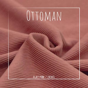 Ottoman Stoff Meterware Clay Pink | elastischer Rippenstoff | ideal für Beanies, Pullover, Kleider, Loops | Standard 100 by OEKO-TEX®