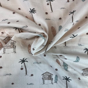 Premium muslin - At the Beach - STANDARD 100 by OEKO-TEX® - 100% cotton