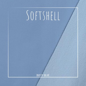 Dusty Blue  - Premium SOFTSHELL innen weich - Der perfekte Stoff für Regentage aus recyceltem Polyester in Standard 100 by Oeko-Tex®