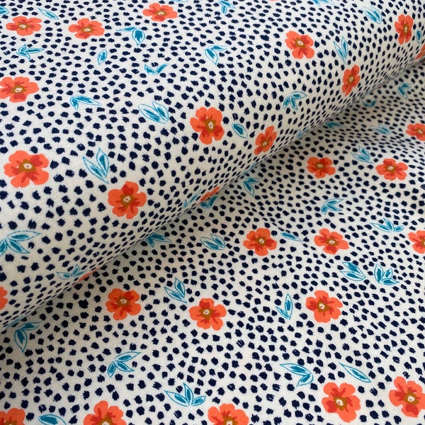 Mist Flora Luminous von Art Gallery Fabric, AGF Jersey Knit, Florales Muster