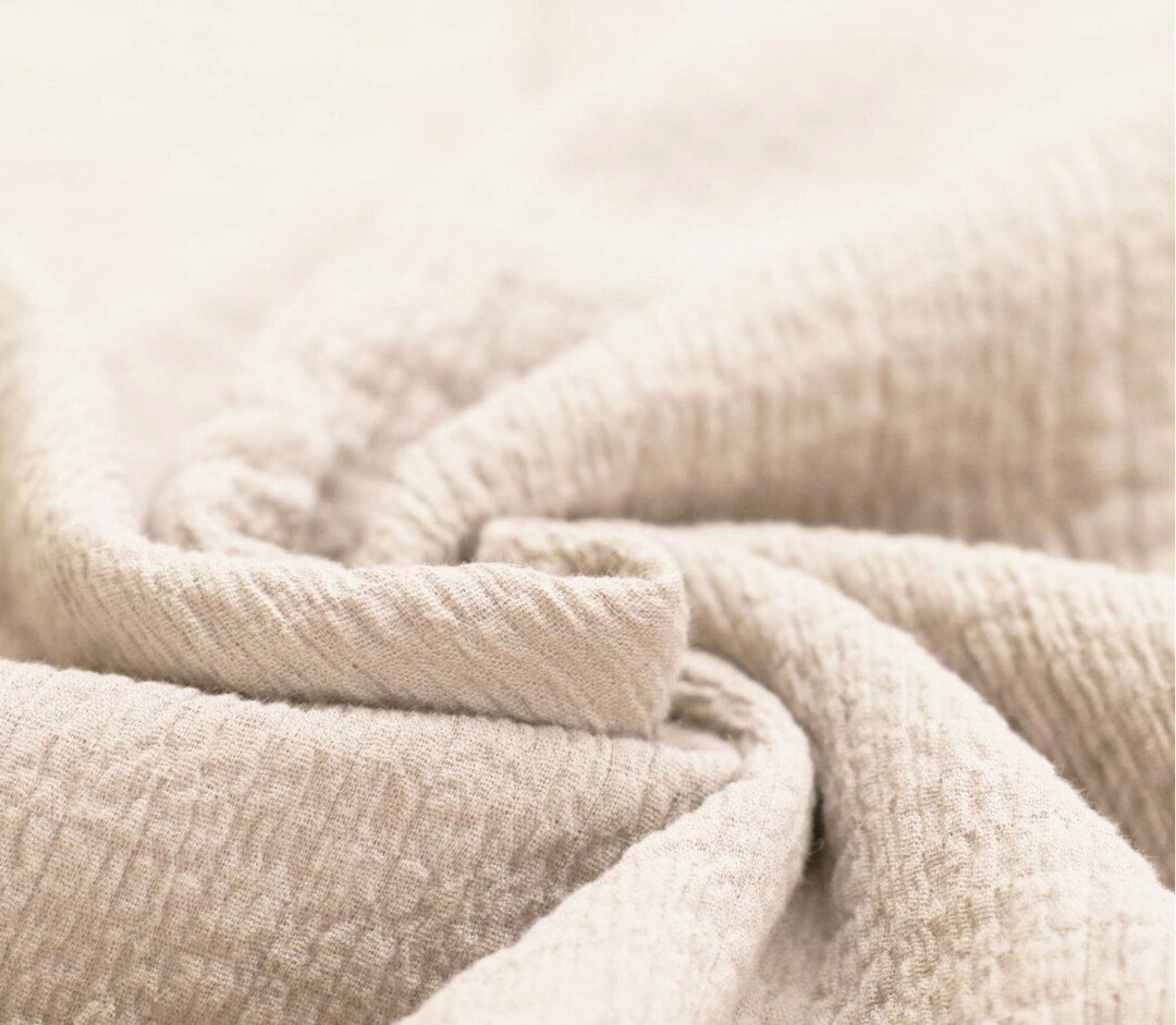 Stretch Musselin Double Gauze Beige, STANDARD 100 by OEKO-TEX®  Österreich