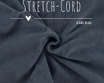 Stretch Corduroy Jeans Blue – soft, stretchy corduroy fabric for clothing | Trousers, skirts, dresses & baby clothes | Standard 100 by OEKO-TEX®