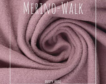 Lana merino por metro Swafing Rosa Polvoriento | 100 % lana | Sin mulesing | Fieltro de lana | Costura para chaquetas y abrigos | Estándar 100 de OEKO-TEX®