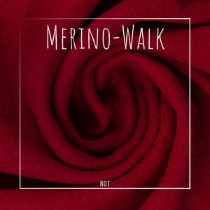 Tecido Merino Walk Last Meter, vendido por metro, cor vermelho Swafing | 100% Lã | Livre de Mulesing | Lã fervida | Ideal para confecção de jaquetas e casacos | Certificação Standard 100 by OEKO-TEX®