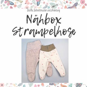 Può includere: Due paia di pantaloni per neonati. Uno è rosa chiaro con una trama a nido d'ape, l'altro è bianco sporco con piccoli pois rossi. I pantaloni hanno i piedini attaccati e una fascia in vita ripiegata. L'immagine ha del testo in alto.