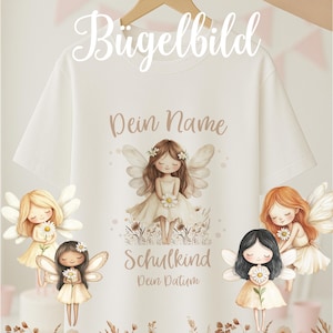 Iron-on transfer - Boho fairy magic - iron-on transfer for school enrollment - daycare child school child - selectable color, date and name personalized