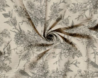MUSSELIN Boho Songbird Sand - Standard 100 by OEKO-TEX® - Double Gauze made of 100% Cotton