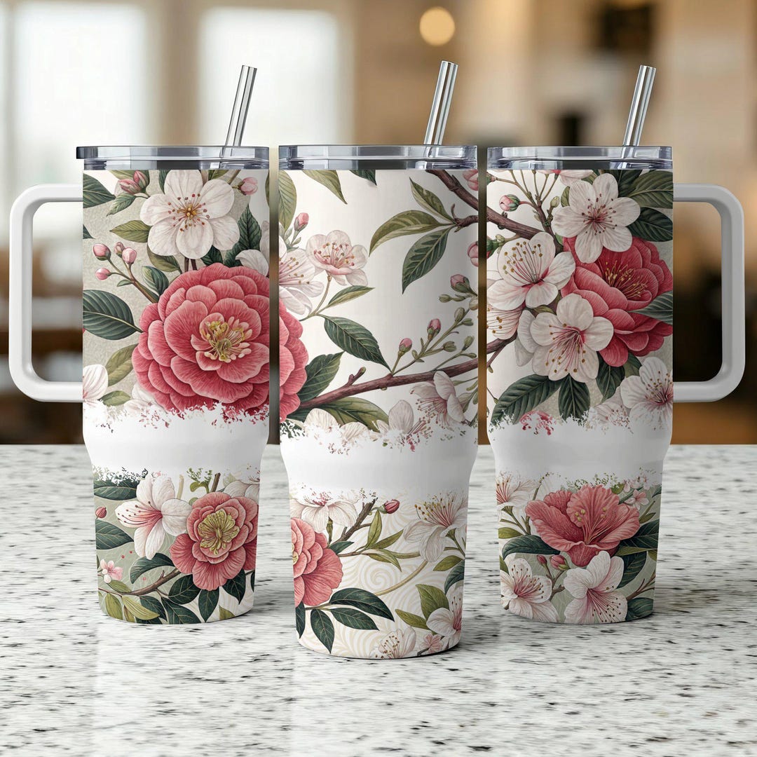 cherry-blossom-40-oz-tumbler-wrap-floral-tumbler-design-flower