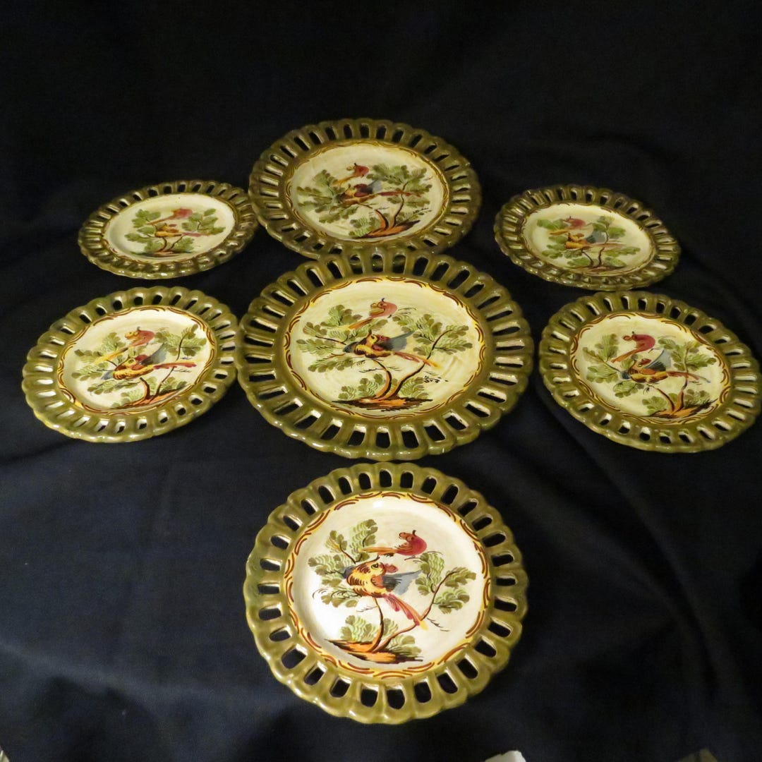 Made In Italy Majolica Pitcher And Bowl - 10