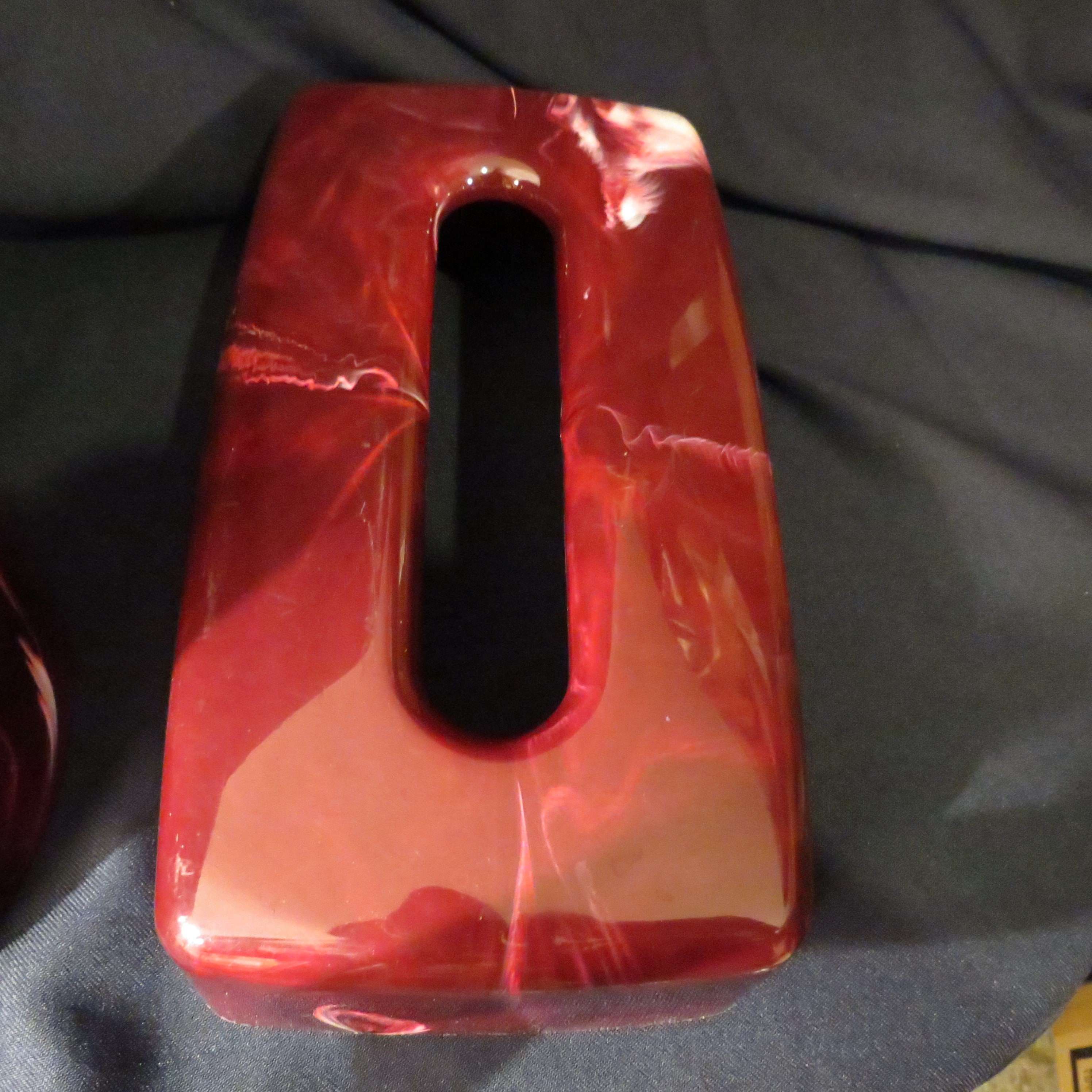 Purple Plastic Waste Basket and Matching Tissue Box With Marbleized Design Etsy