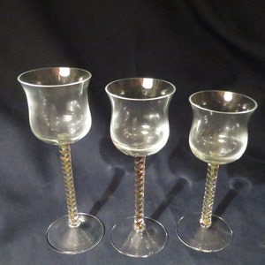 Set of Three variable height candle holders