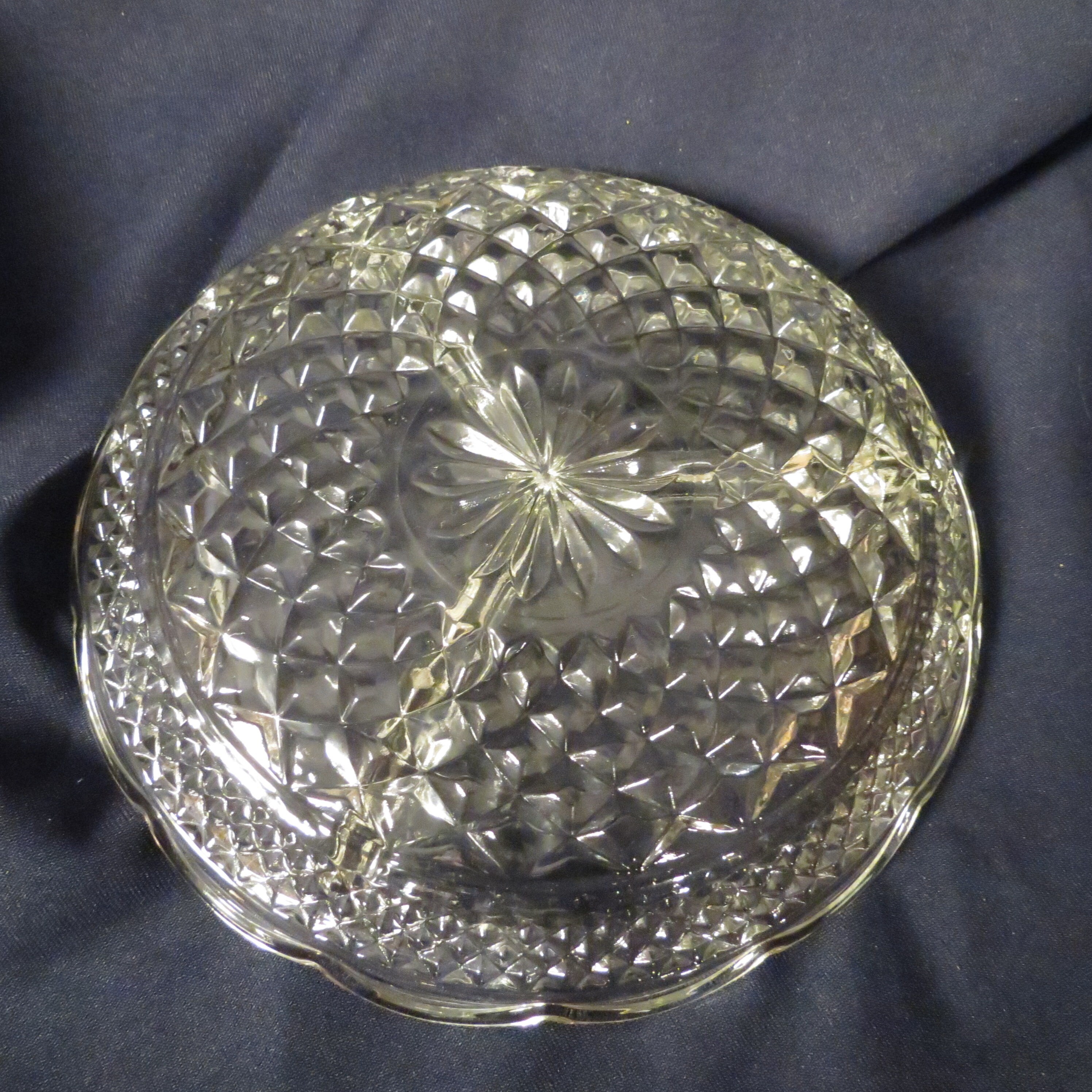 Vintage Anchor Hocking Wexford Clear Divided Dish 8 and 1/2 Inches