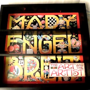 Mary Engelbreit Shelf with Figurines & Ornaments - Vintage 90s Decor