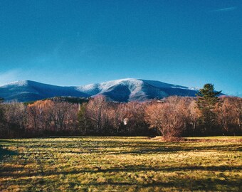 Vintage-Style Green Mountains of Vermont Print