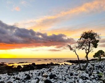 Hawaiian Sunset Cardstock Print