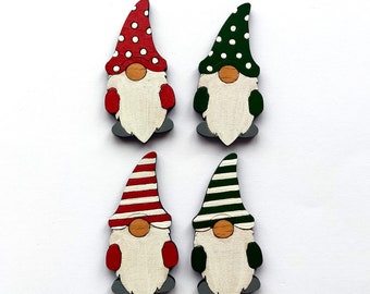 gnomes brooch, pin, hand painted