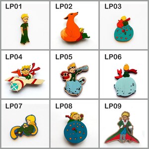 wood The Little Prince brooch, pin, hand painted