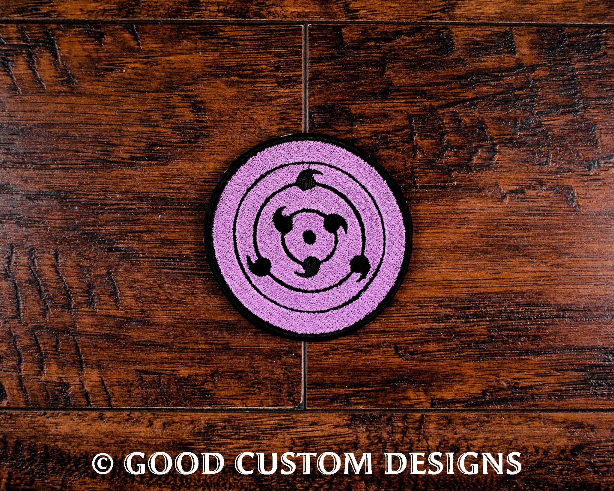 Anime Narut0 Akatsuki Sasuke Rinnegan Sharingan Inspired Iron On Patch