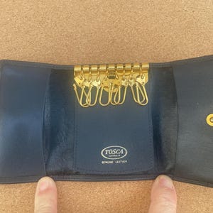 Tosca Australia Key Wallet Purse Genuine Leather Black