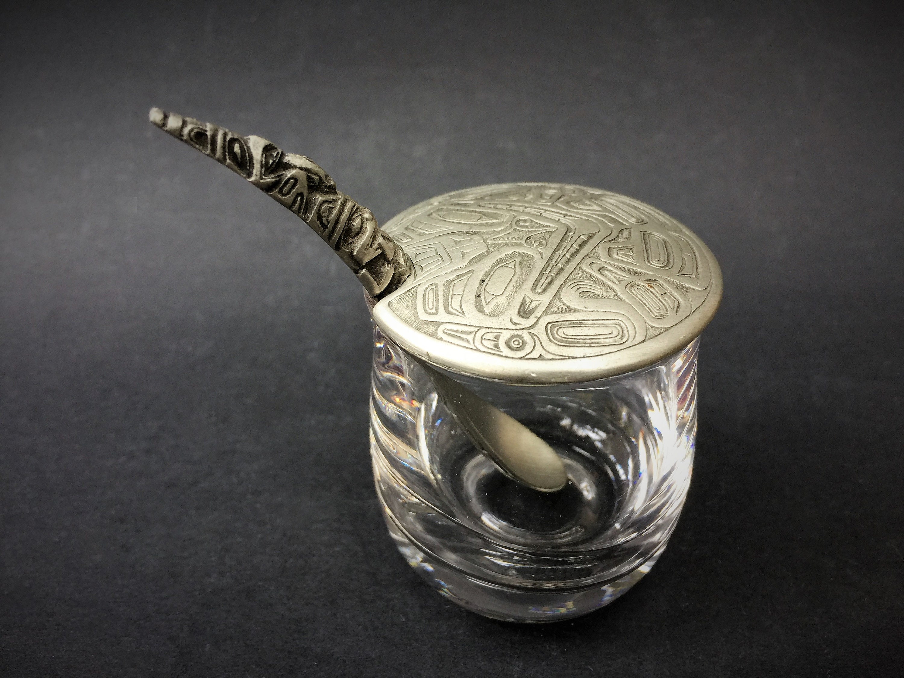 Condiment Pot & Spoon Boma Pewter Etain Fin Canada NW Pacific Etsy