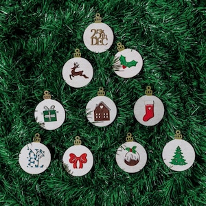 Wooden Decorations - Christmas Decorations. Hand Painted;  Wooden | Tree Decoration | Christmas Decor | Laser Cut Wooden  | Rustic Christmas