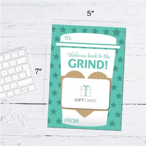 Druckbarer Kaffee-Geschenkkartenhalter, Lehrer-Geschenkkarte, Erster Tag der Schule, Zurück zur Schule, Danke Lehrer, Mitarbeiter-Geschenk