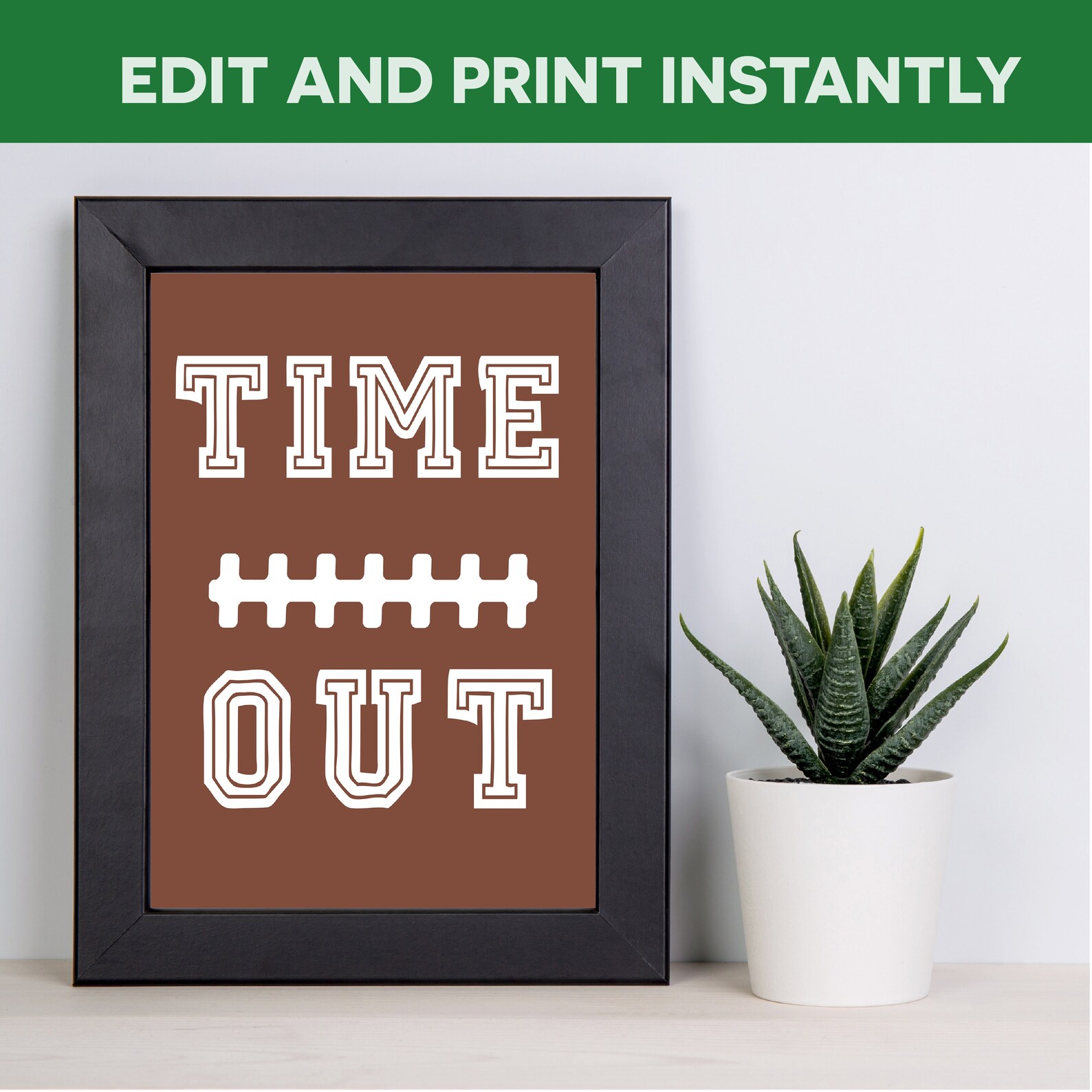 Editable Football Party Signs, Instant Template Download Edit, Print