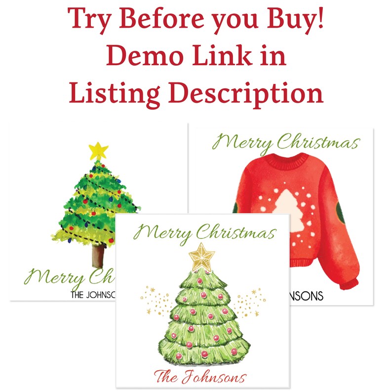 Personalized Printable Christmas Gift Tags Holiday Gift Tags - Etsy