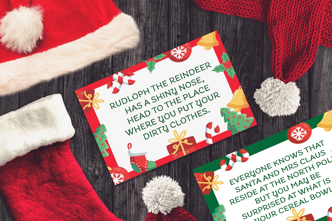 Indoor Christmas Treasure Hunt 25 Printable Clues for Kids, Christmas