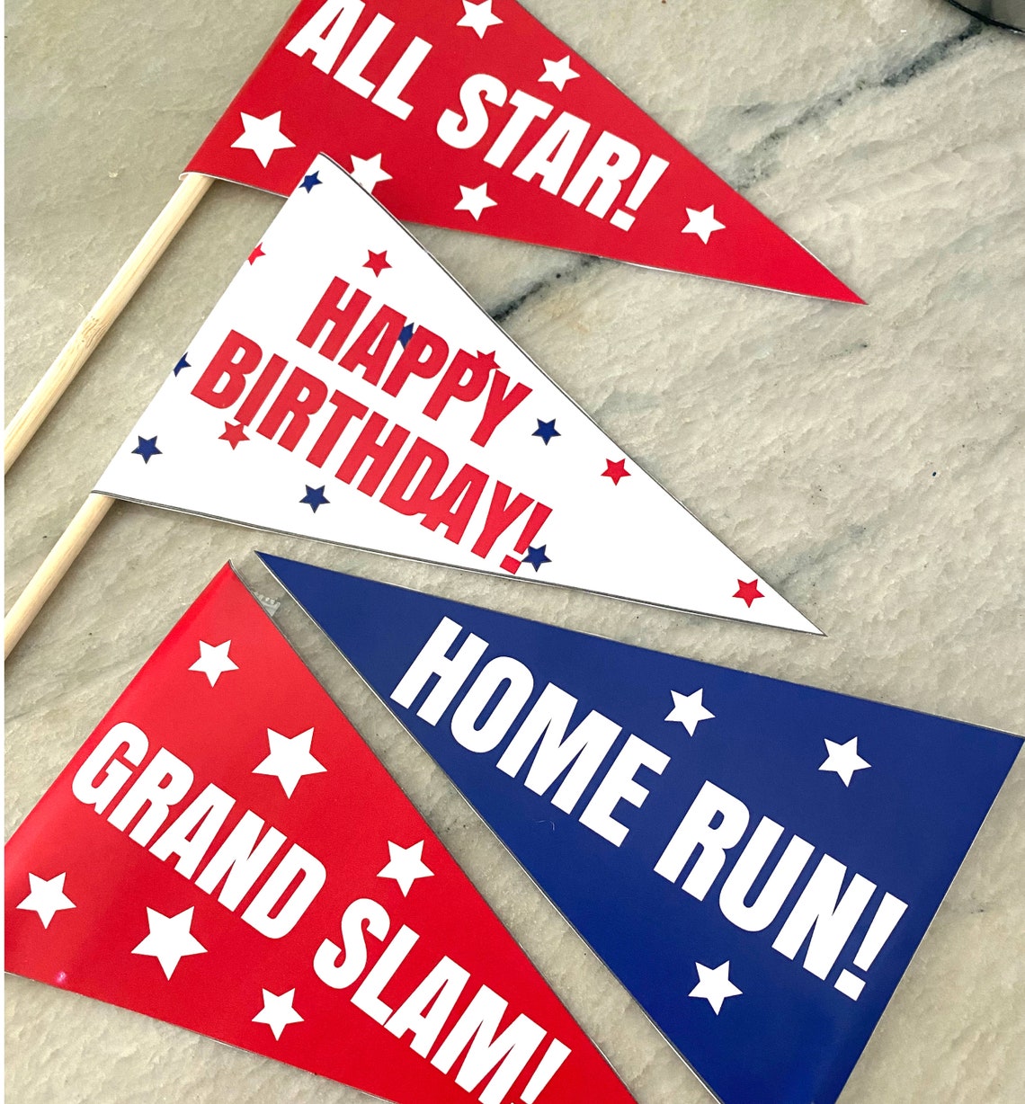 Editable Baseball Pennant Flags Instant Template Download - Etsy