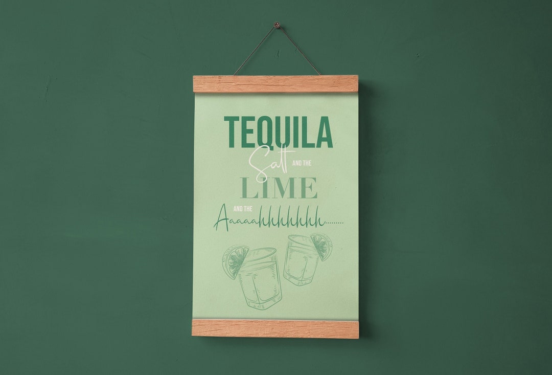 Tequila Print Salt & Lime Shot Glasses Fun Alcohol Etsy UK