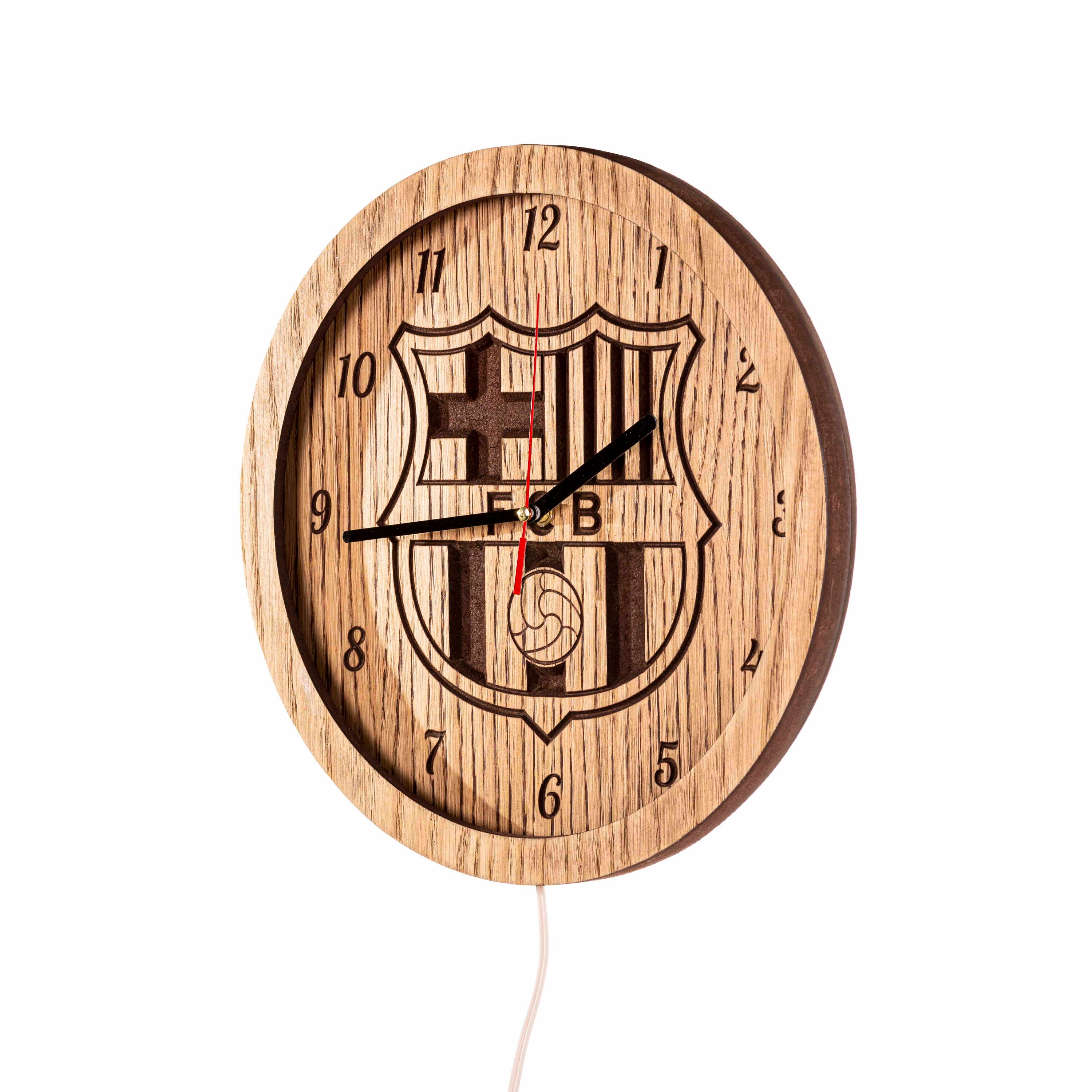 Sports wooded logo clock personalized gift Etsy