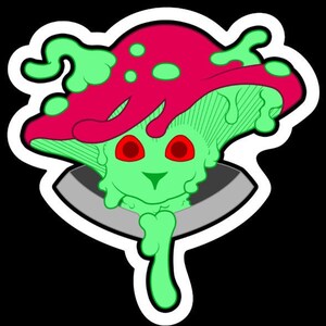 Mischievous Mushroom Sticker
