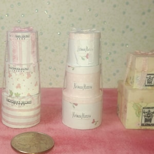 1:12 Scale Dollhouse Artisan Stacked Gift Box Sets (Sold Each)