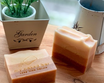 Turmeric Sunrise Soap, Lemongrass Soap, Sweet Orange Soap, Handmade Cold Process Soap. Vegan Soap. Zero Waste Soap. Palm Free Soap, Bar Soap