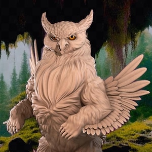 DnD Mini : Owlbear Miniature Iconic Monster by Bite The Bullet – Highly Detailed Resin Minis – Perfect Gift for RPG DM & Collectors