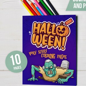 Halloween Coloring Book 10 Pages | Happy Halloween Coloring Pages for Halloween Party