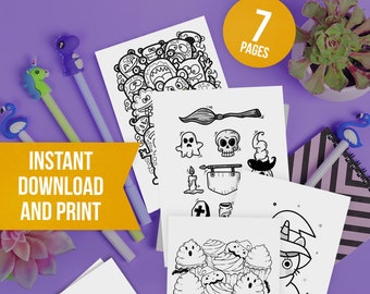 Halloween Coloring Book for Kids | Cats | Ghosts | Pumpkins and Witches | Happy Halloween Coloring Pages for Preschoolers