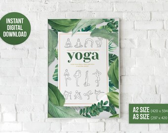 Yoga Poster | Yoga Print | Yoga Wall Art | Yoga Art | Yoga Gift