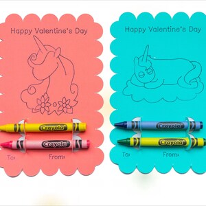 Coloring Card Kids Crayon Holder Dinosaurs Unicorns Sealife Princess ...