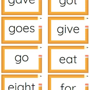 128 Sight Words Cards, Flash Cards, First Words, High frequency words, Laminated, Early Elementary Printable Early Readers kindergarten