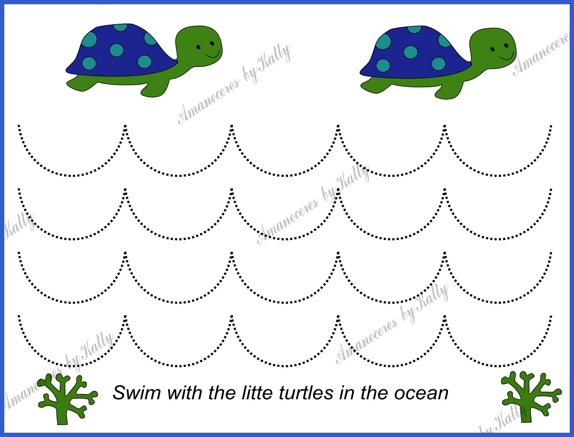 Set of 5 Prewriting Tracing Activity Sheets for preschoolers | Etsy