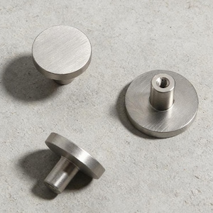 Brushed Nickel Cabinet Drawer Knobs: Solid Brass Wardrobe Dresser Pulls