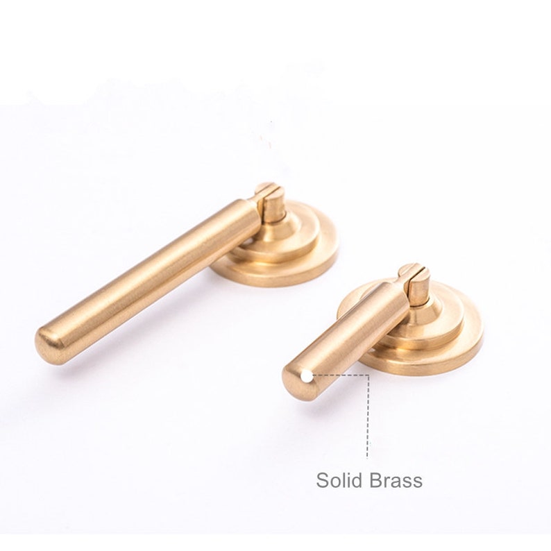 Solid Brass Kitchen Handles and Pulls Gold Drawer Etsy