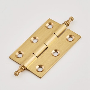 2Pack Solid Brass Cabinet Decorative Hinges Kitchen Cupboard  Folding Butt Hinges  2"/2.5"/3"